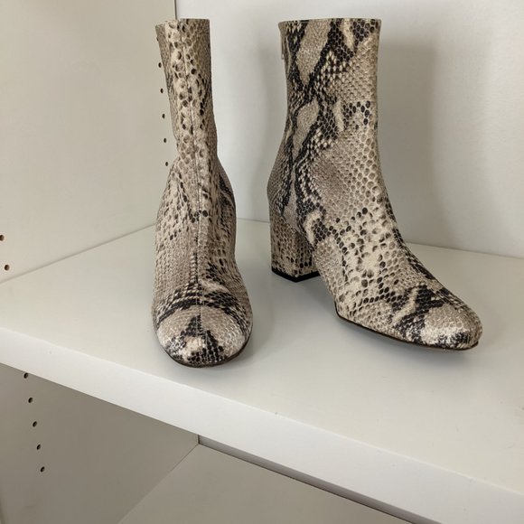 Free People Cecile Boots Snake Back  Zip SZ 11 (41) - Picture 2 of 5